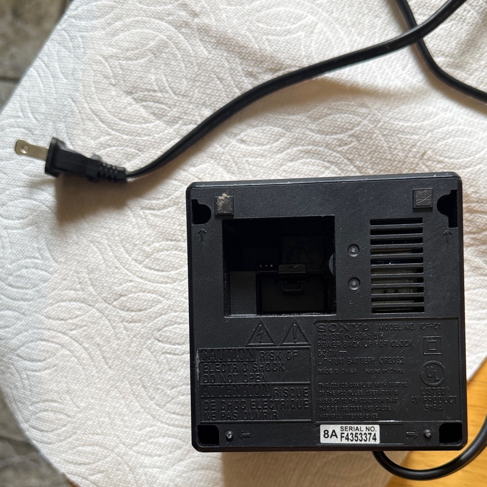 Black Digital Alarm Clock with Orange Display - Picture 9 of 9